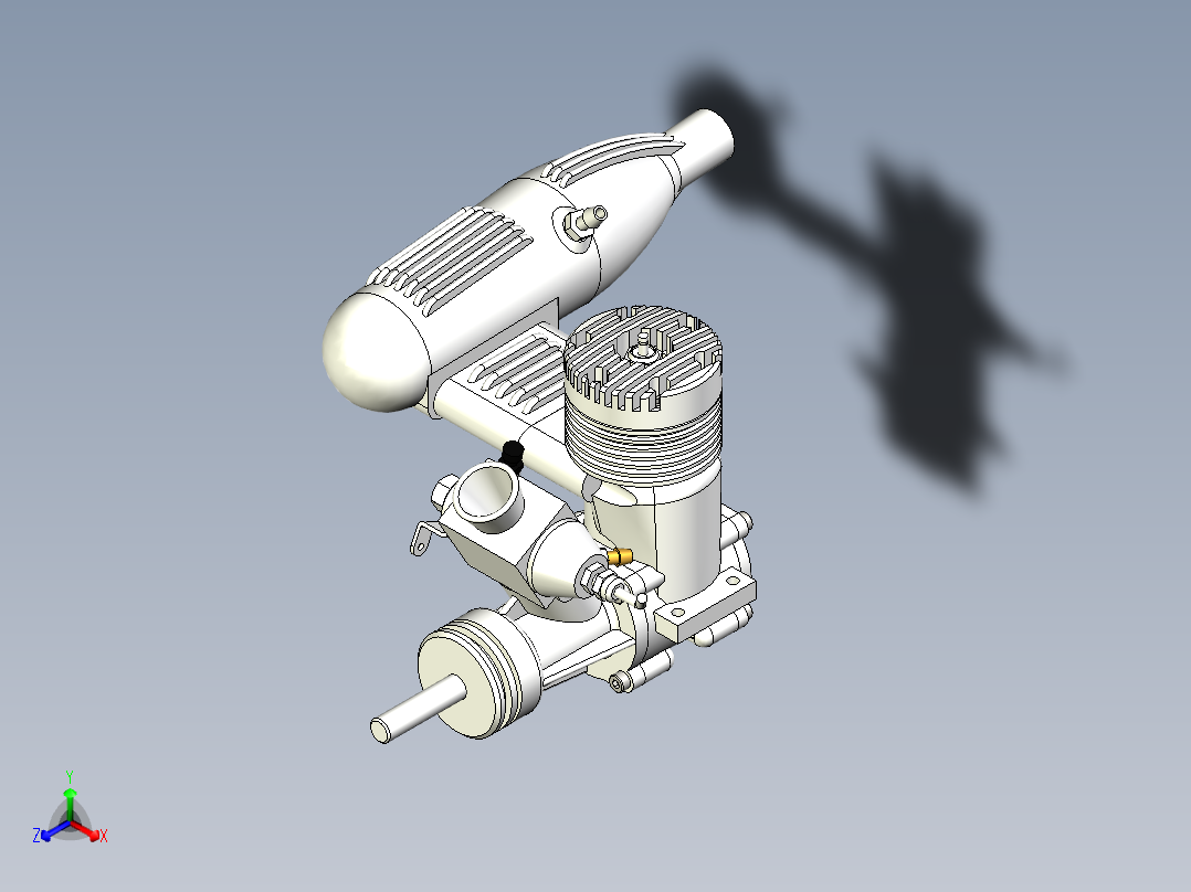 KB40RC发动机正等轴测图