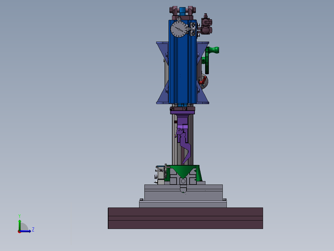 多功能折弯剪板机左视图