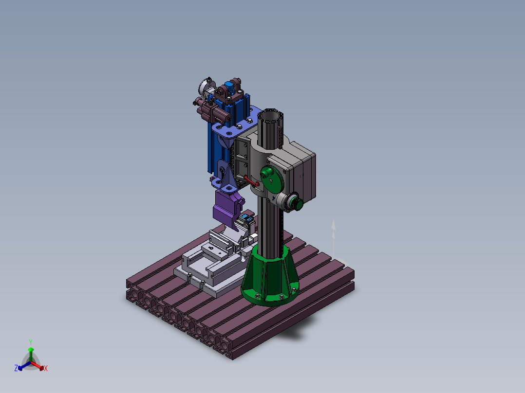 多功能折弯剪板机正等轴测图