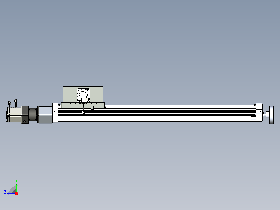 威洛博直线电机模组EB8ZR-L200-S900-LZP75B5K-ZP755K-MS3右视图