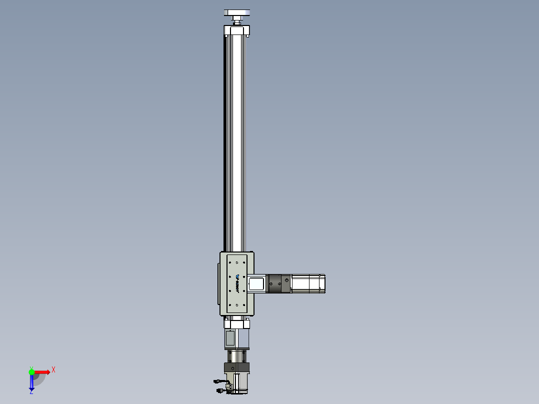 威洛博直线电机模组EB8ZR-L200-S900-LZP75B5K-ZP755K-MS3俯视图
