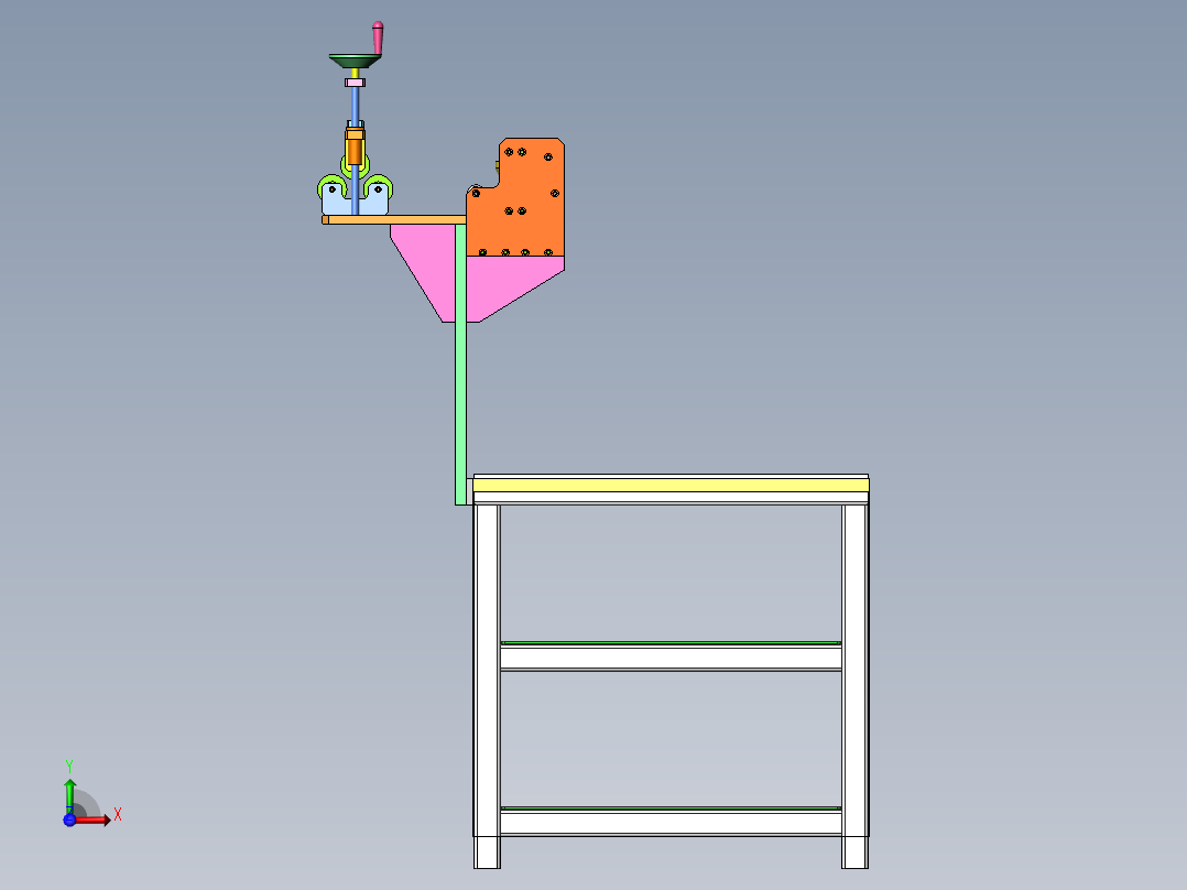 导向工装台（sw18可编辑+工程图）前视图