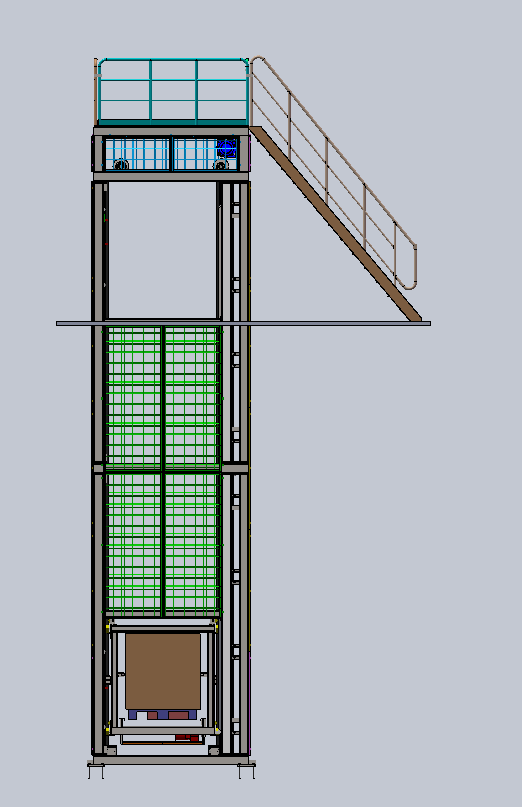 工厂垂直提升机sw14可编辑