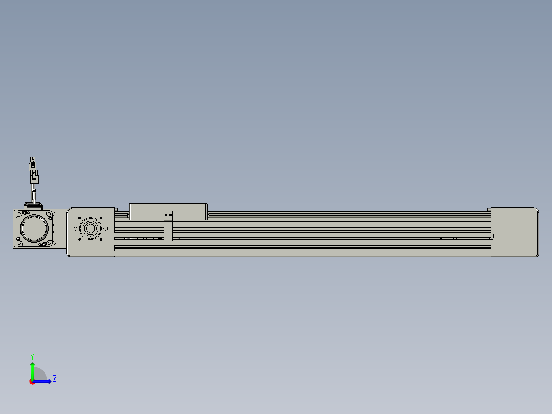 威洛博直线电机模组EB6-L70-S450-BR-P40-MS3左视图