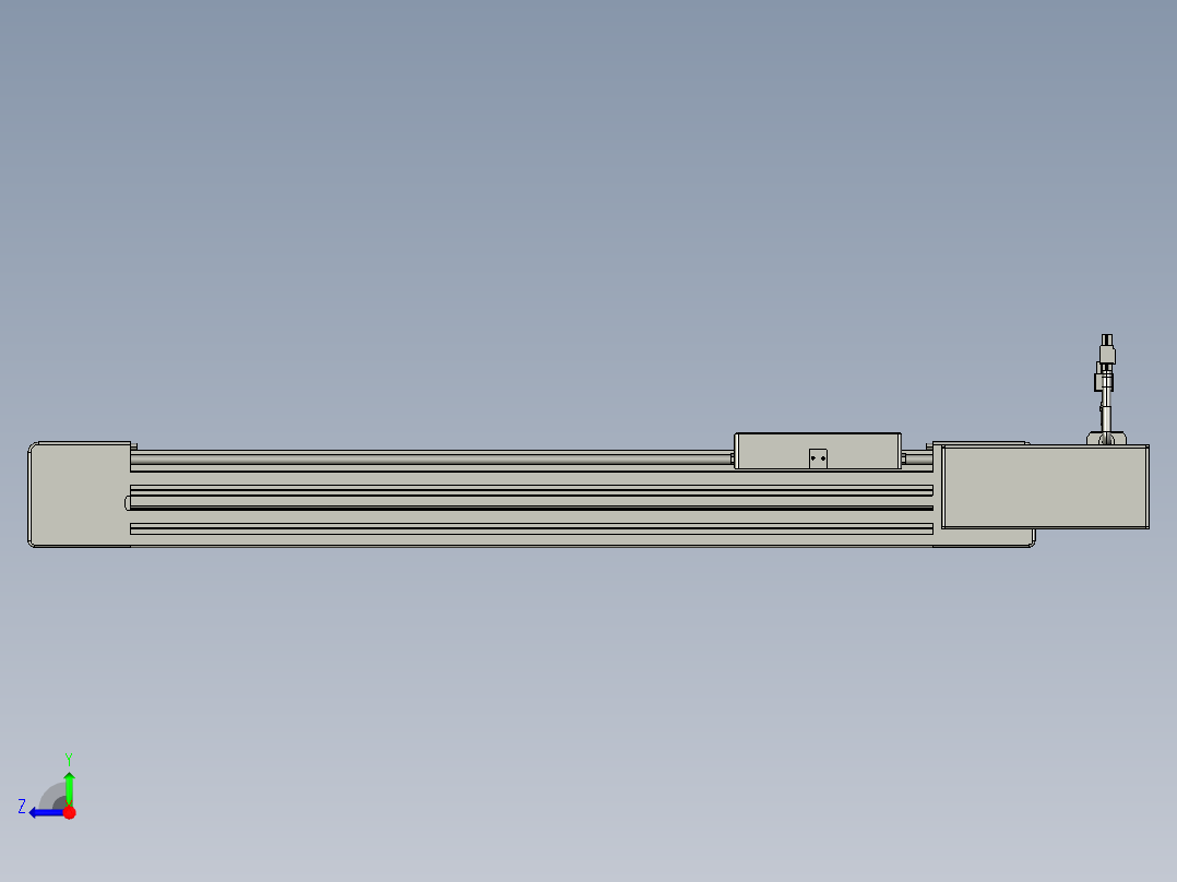 威洛博直线电机模组EB6-L70-S450-BR-P40-MS3右视图