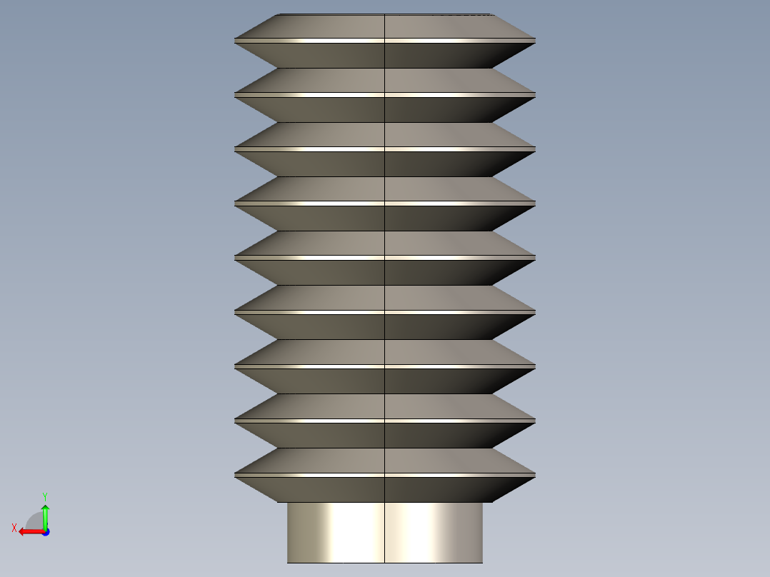 紧固件-IGES 0.3125 Allen Screw后视图