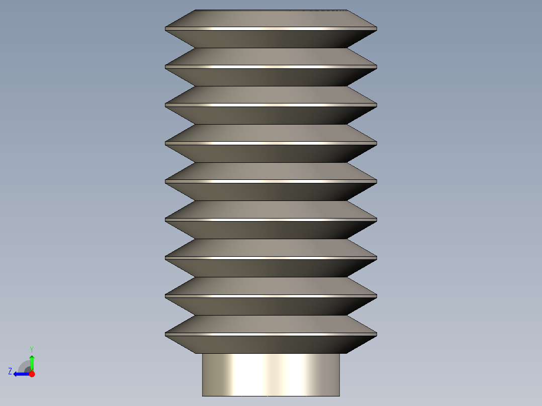 紧固件-IGES 0.3125 Allen Screw右视图
