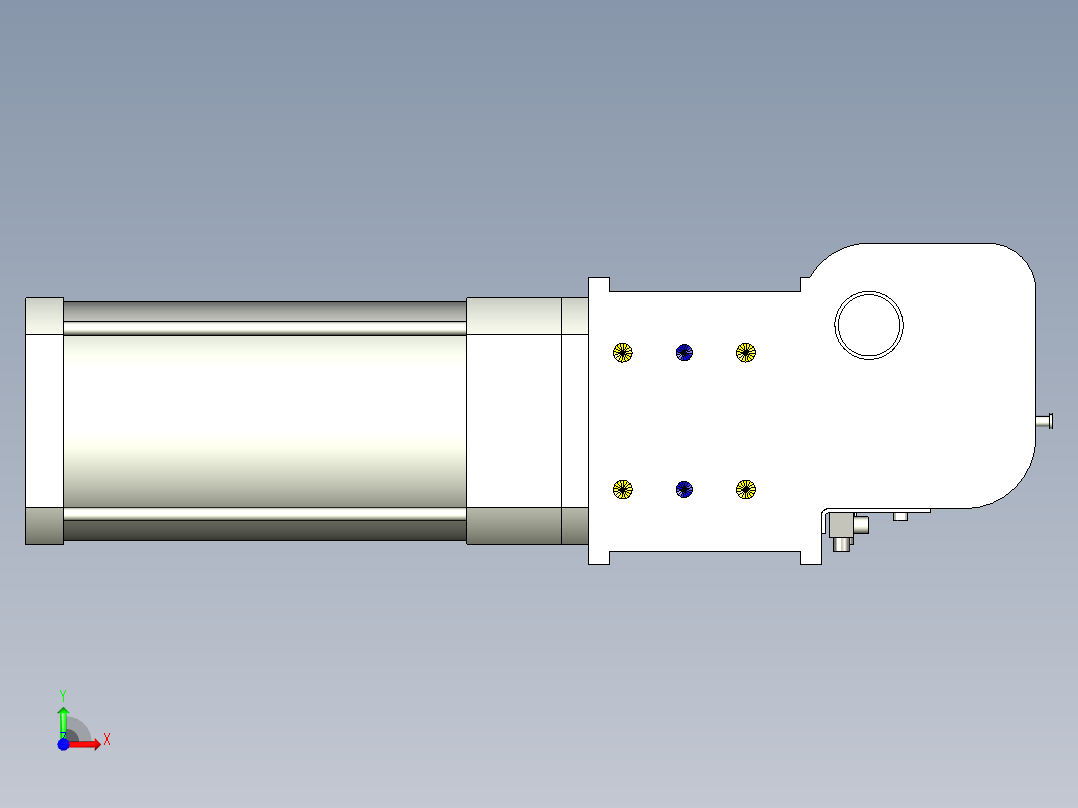 德克斯TUNKERS气缸数模KS_160_2_A00_T12_135GRAD前视图
