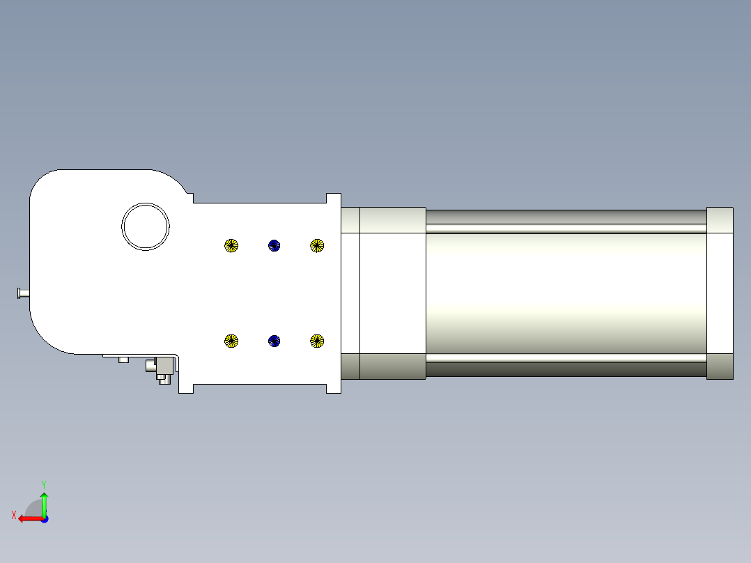 德克斯TUNKERS气缸数模KS_160_2_A00_T12_135GRAD后视图