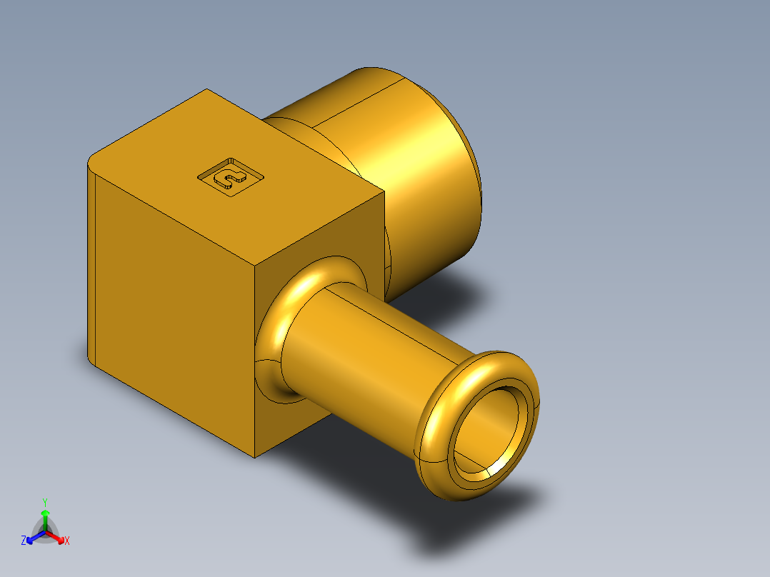 倒齿式工业管接头Beaded Hose Barb 90Deg Elbow Tube to Male Pipe 269HB-6-6正等轴测图