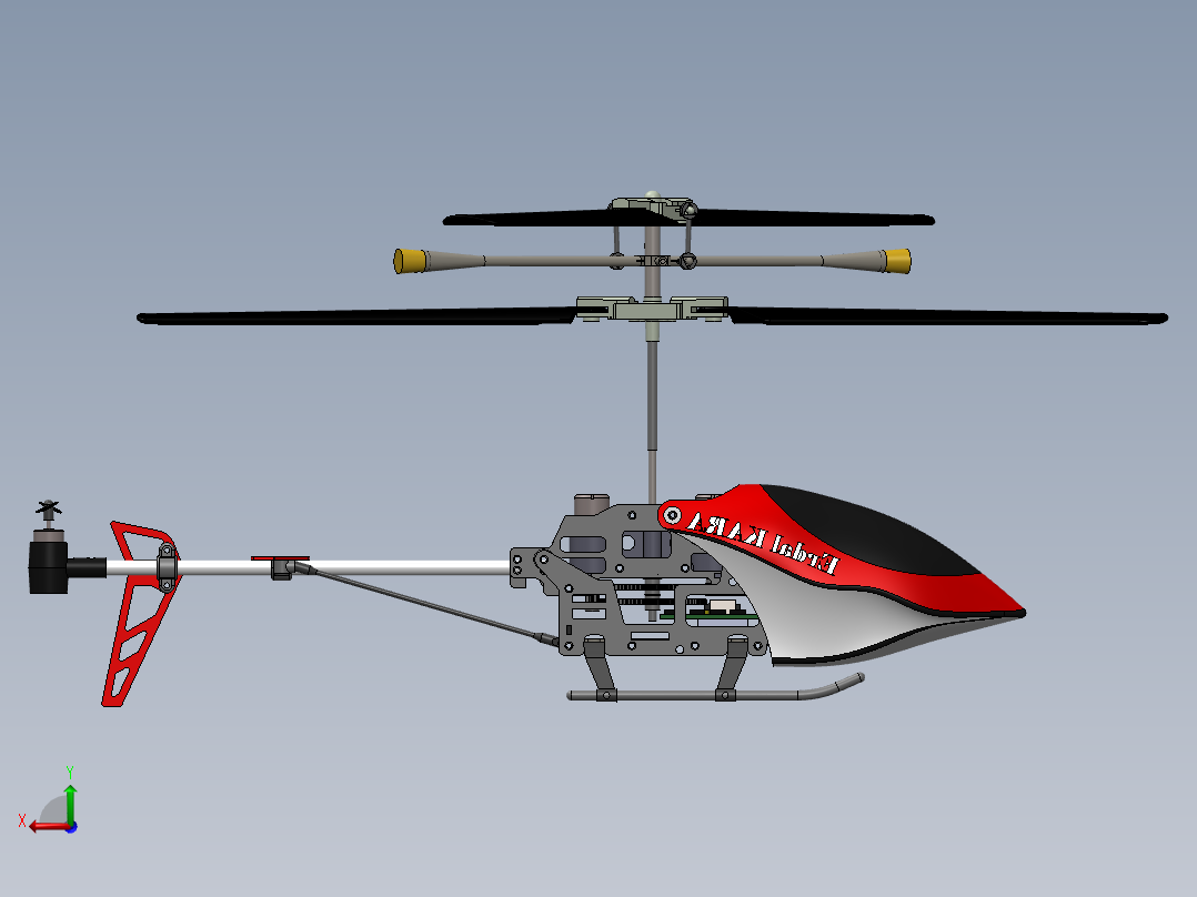直升飞机 飞机模型设计 (61)后视图