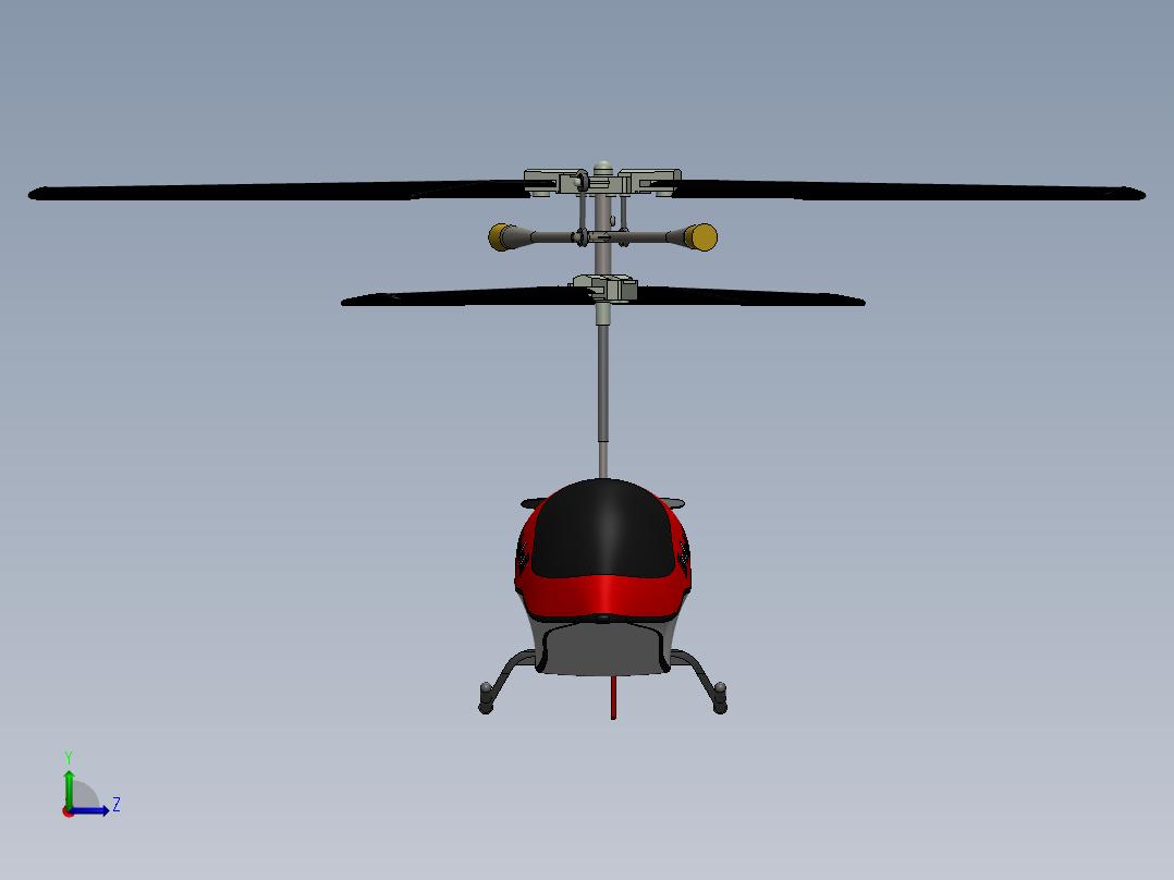 直升飞机 飞机模型设计 (61)左视图