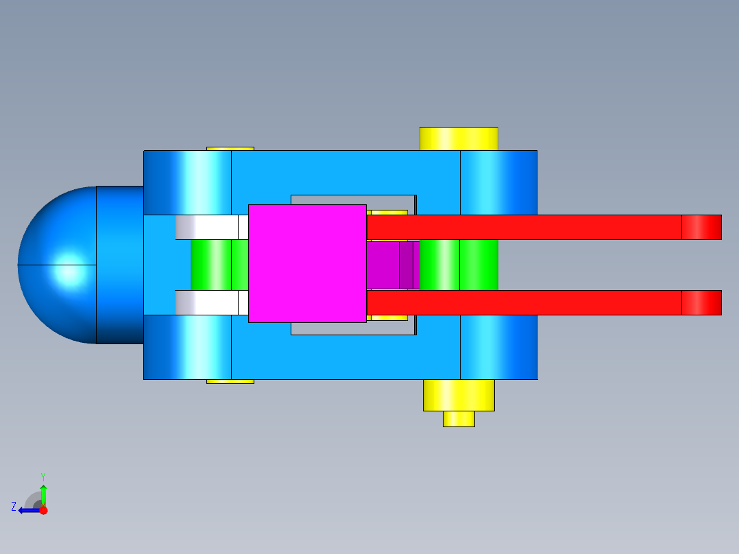 德克斯TUNKERS气缸数模T5-01BA右视图