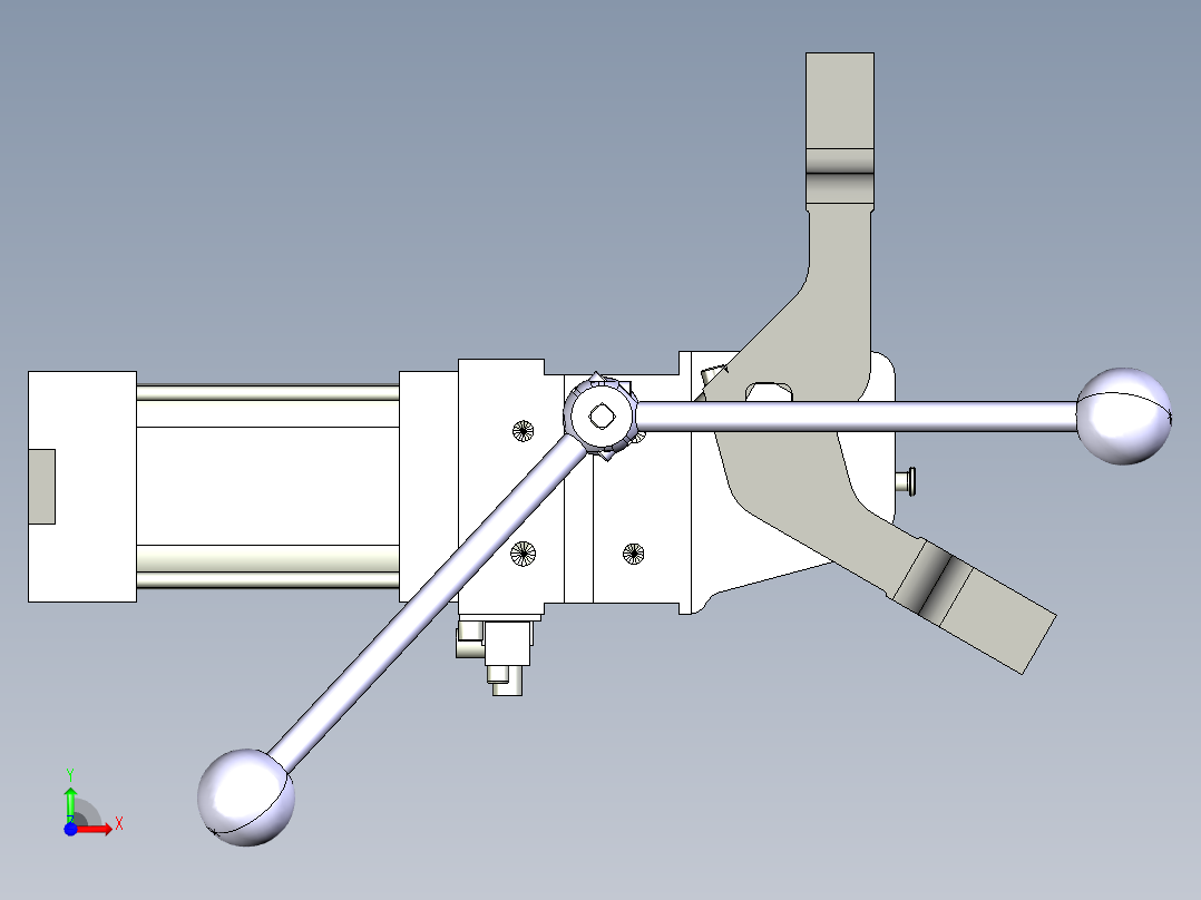 德克斯TUNKERS气缸数模V_50_1_Z_A11_T12_45~120前视图