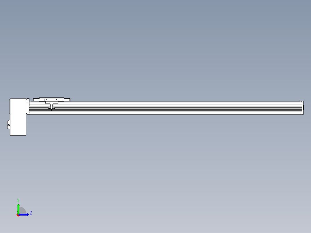 同步带全封闭直线模组TPA-HCB-110D-90-L900-RP-Y-P40-N3左视图