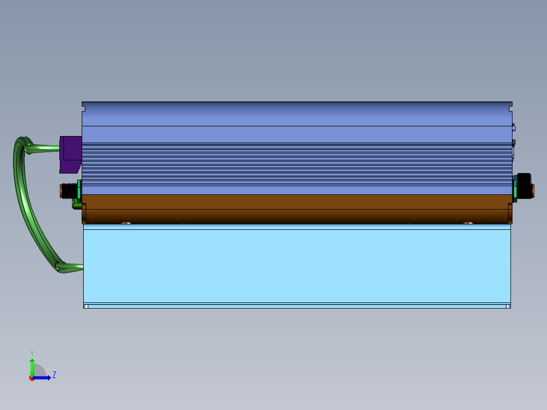 VTC6210车载通讯工业计算机左视图