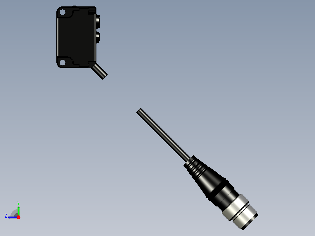 基恩士PZ-G102EN_G102EP_kc图纸模型右视图