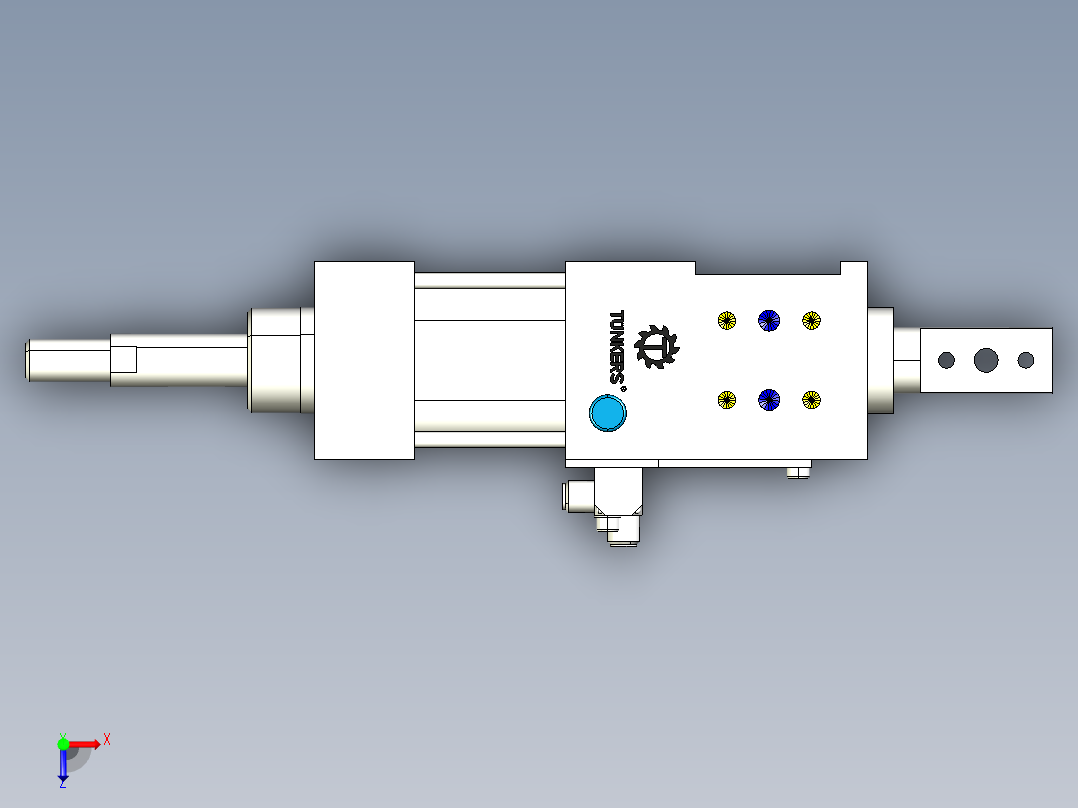 德克斯TUNKERS气缸数模SZK_40_A42_Z_T12_TUENKERS俯视图