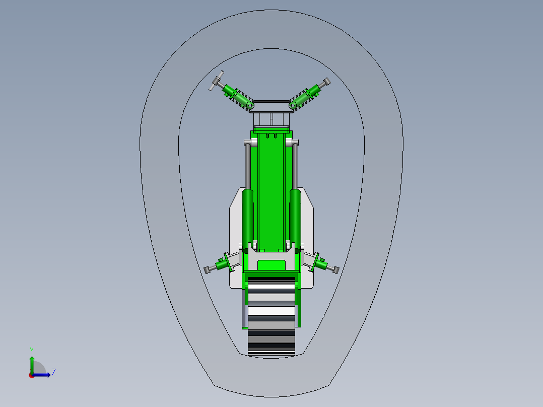 隧道洞穴履带机器人车左视图