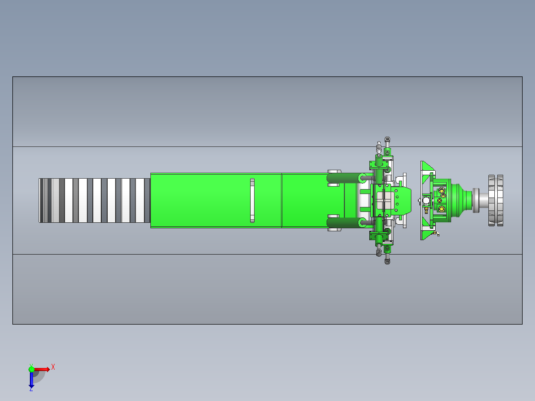 隧道洞穴履带机器人车俯视图