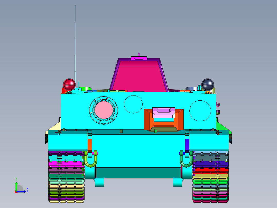 二战新创意坦克左视图