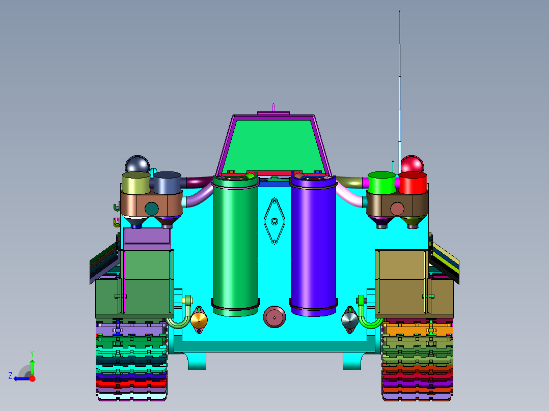 二战新创意坦克右视图