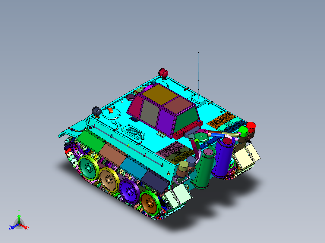 二战新创意坦克正等轴测图