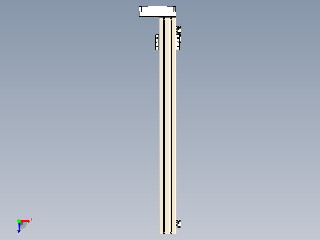 TPA-KNR-60E-1210C-L650A1-ML-H10-N3线性模块铝制底座俯视图