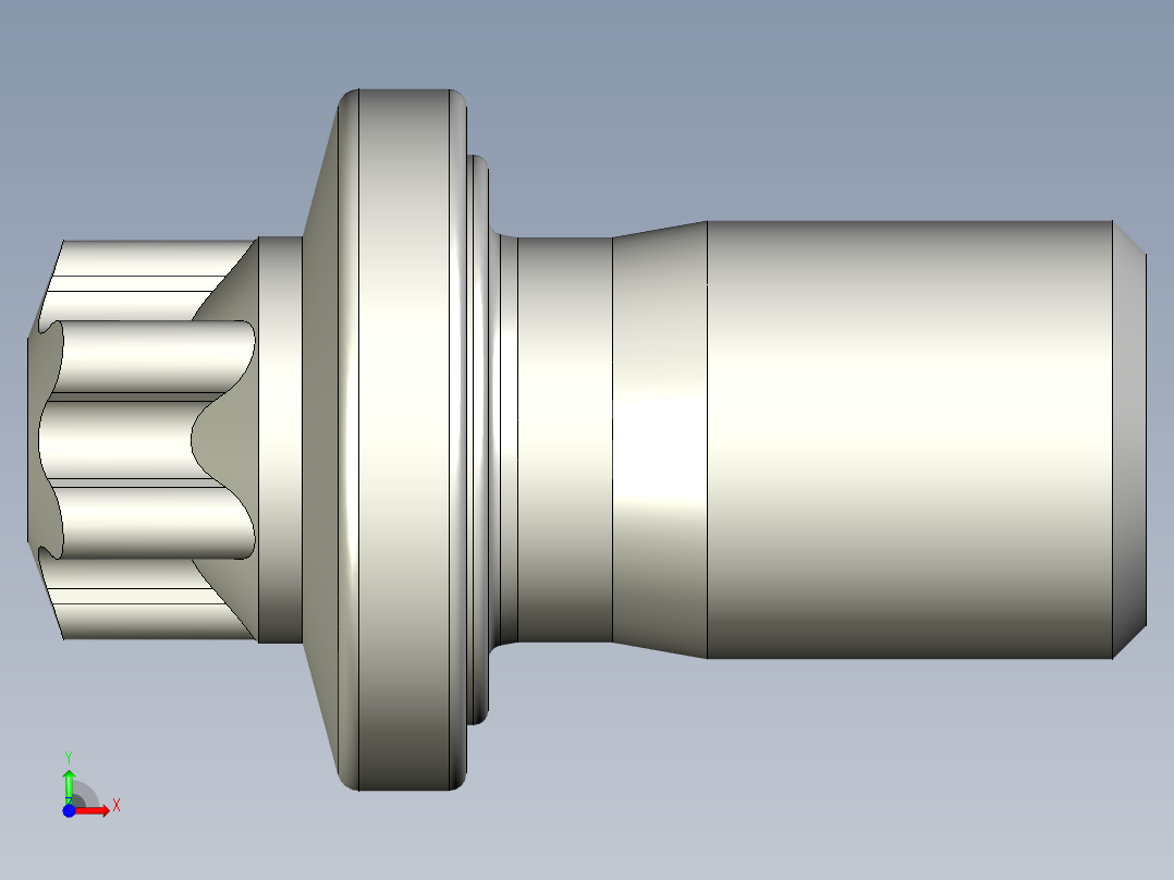 六角螺钉-Hexalobular_screw-M20-30-20-21-32-18.2.stp前视图