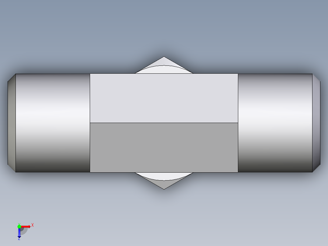 卡套式工业通用硬管接头EO_Assembled_adjustable_standpipe_branch_tee_EVT06LMOMD71俯视图