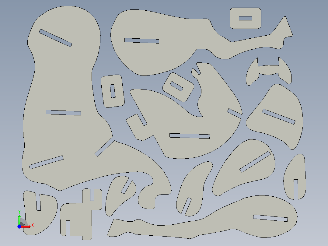 立体拼图模型马图纸前视图