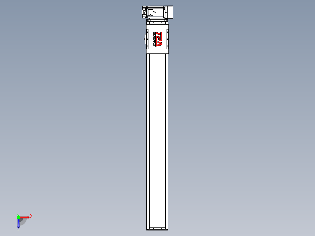 同步带全封闭直线模组TPA-HCB-110D-90-L850-LU-Y-P40-N3俯视图