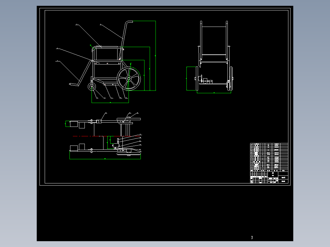 电动轮椅结构设计含CAD图纸 说明书848418==160