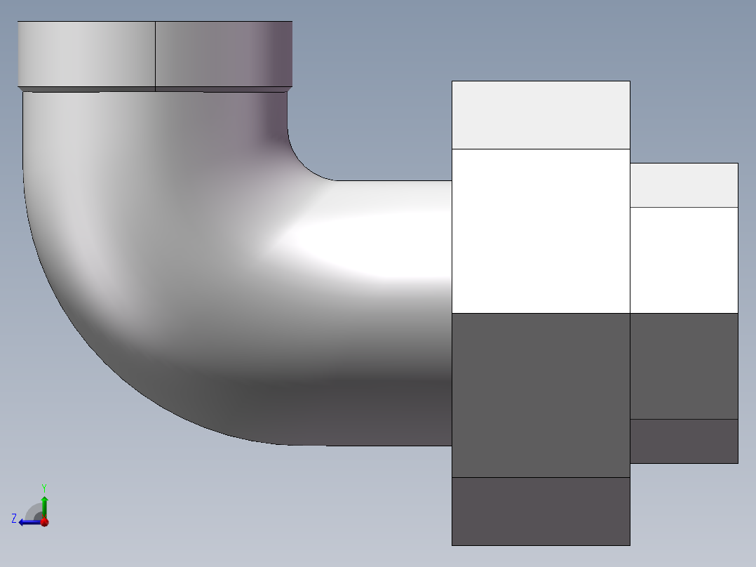 活接-90°等径内丝弯头 DN15右视图