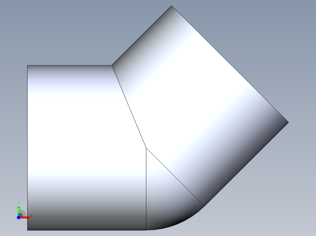 CPVC管件08-Sch80_45Elbow_SxS_9817-025 _2.5in前视图