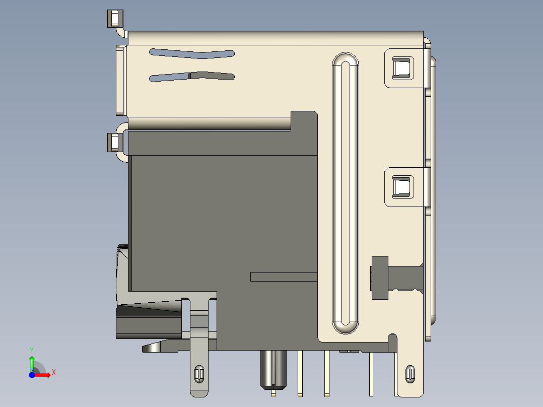 双 HDMI DisplayPort 连接器-STP前视图
