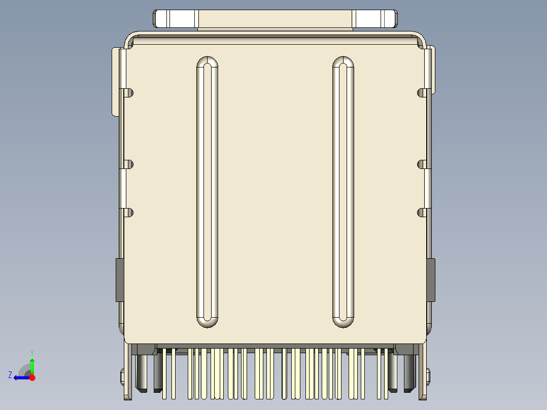 双 HDMI DisplayPort 连接器-STP右视图