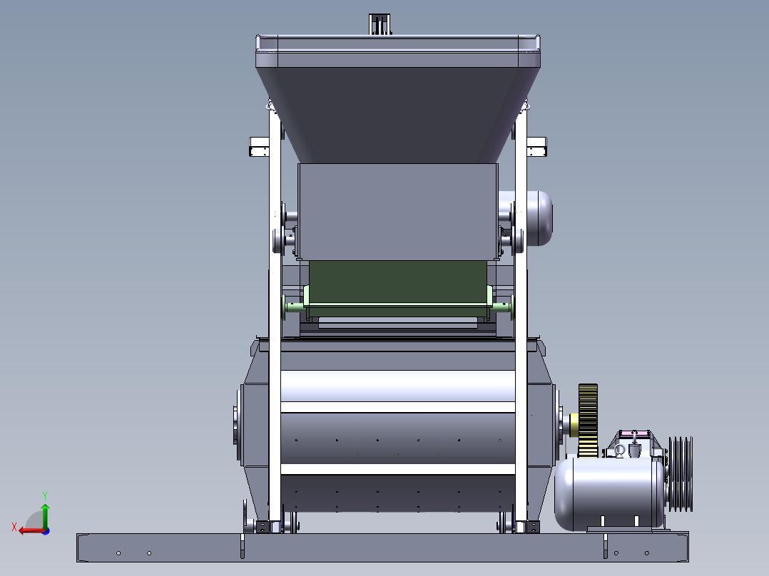 JS500A搅拌机后视图