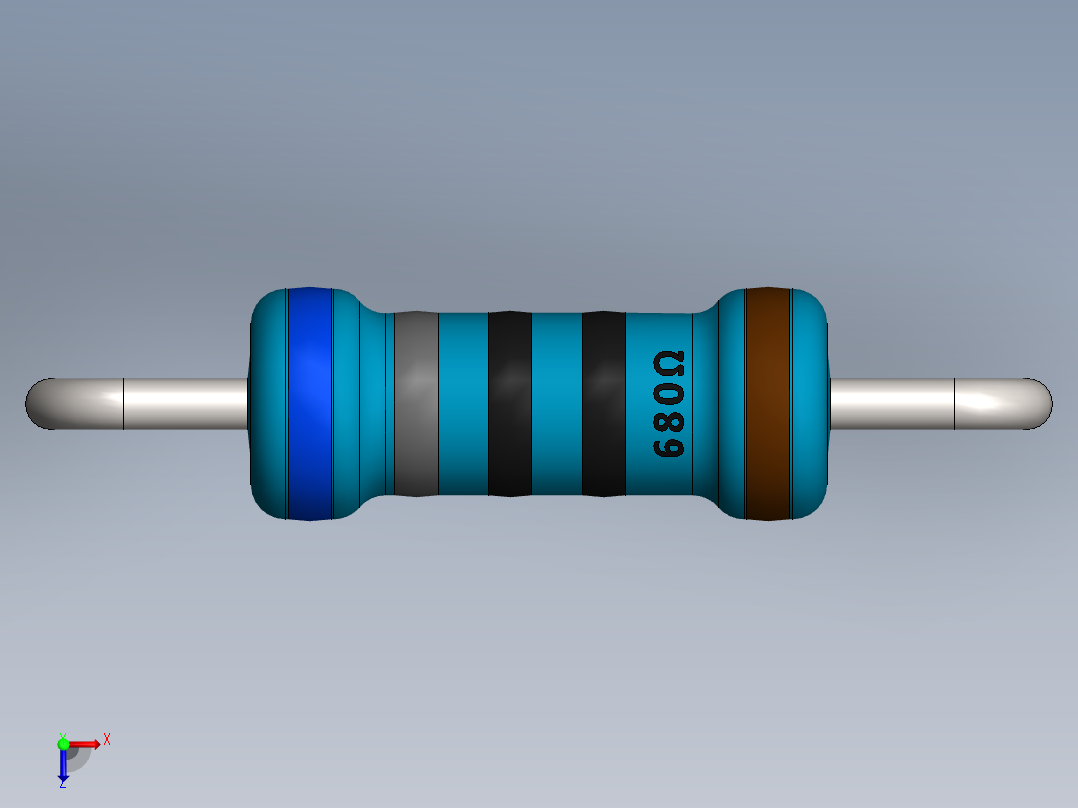 电容器 二极管 电阻器-Resistor 680 Ohm Blue