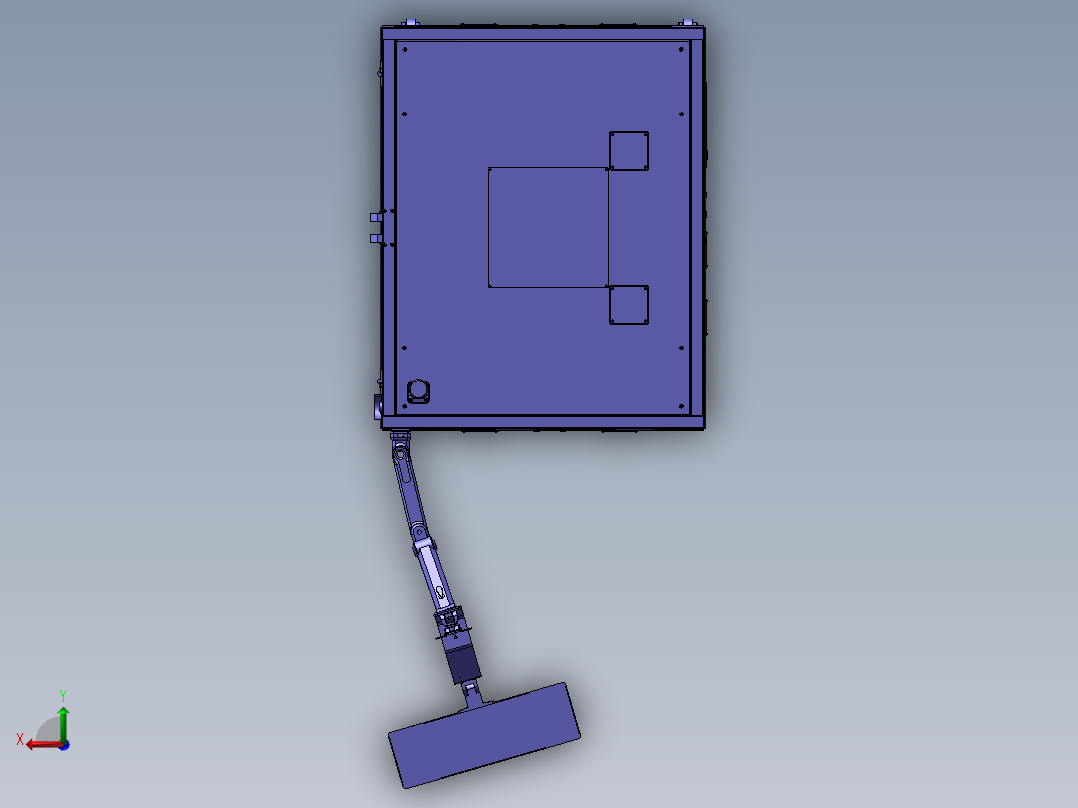 大理石机架后视图