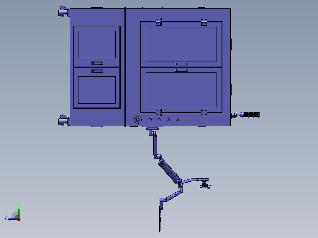 大理石机架右视图