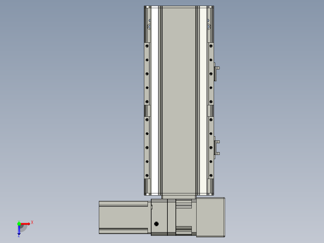 直线模组LHB17-L40-S150-RU设计图纸俯视图