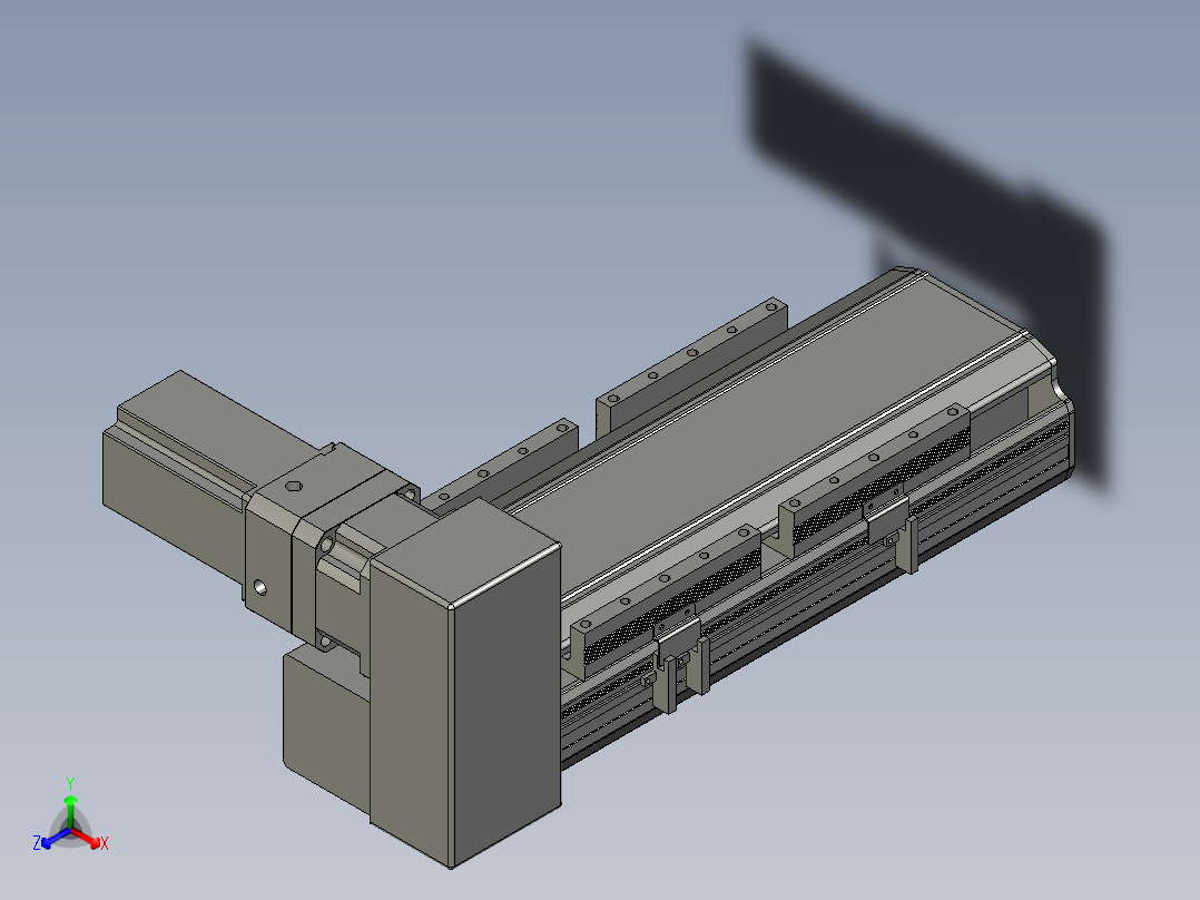 直线模组LHB17-L40-S150-RU设计图纸正等轴测图
