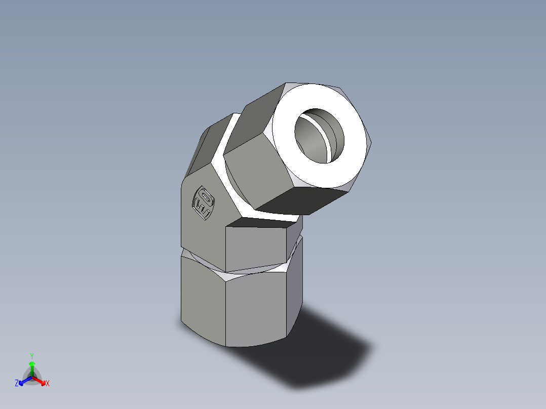 卡套式工业通用硬管接头EO_Swivel_nut_45_deg_elbow_EV10ZL71