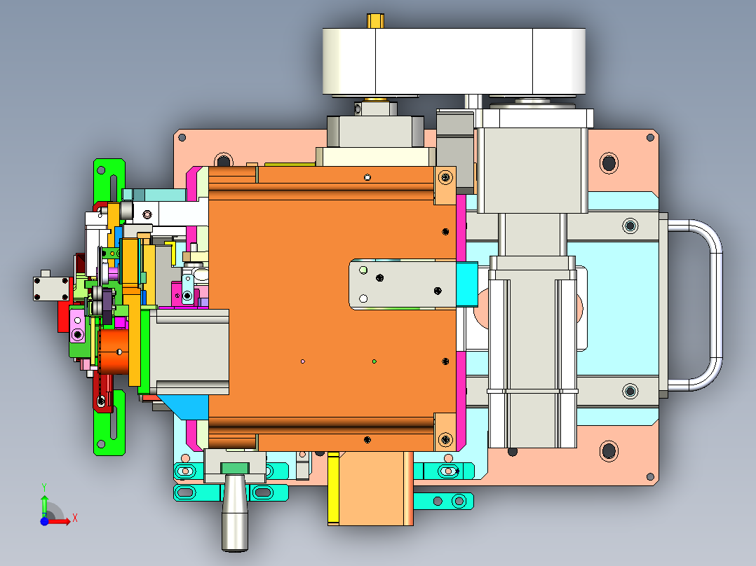 凸轮插针模组前视图