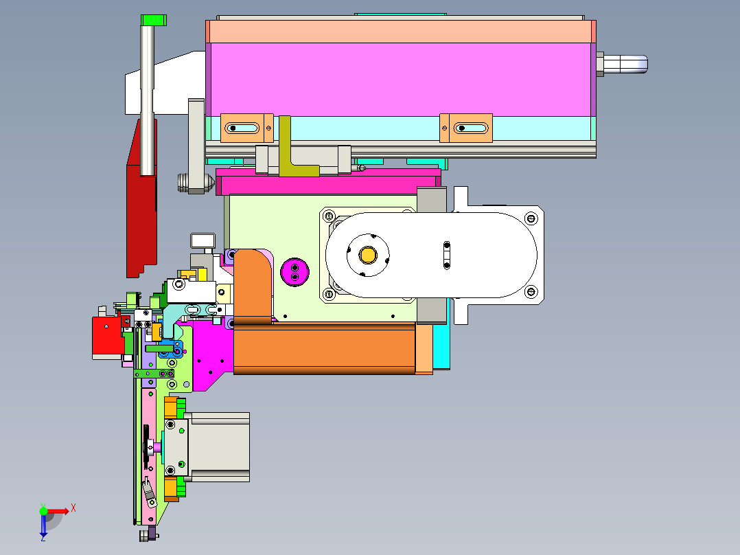 凸轮插针模组俯视图