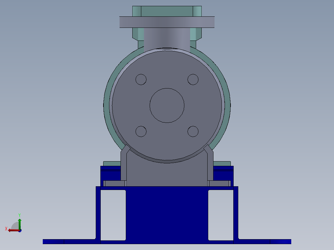 离心式水泵后视图