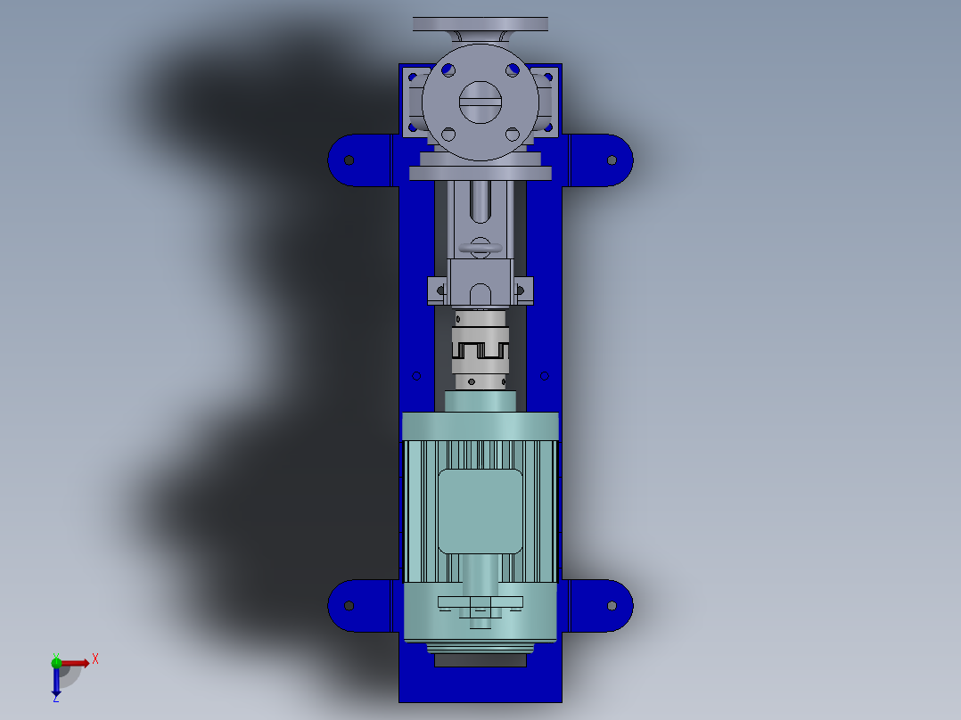 离心式水泵俯视图