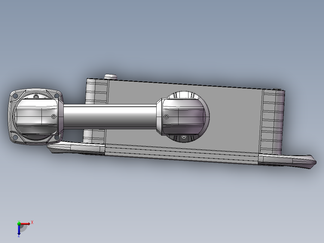 向下顶座+转角+箱体连接器+控制箱俯视图