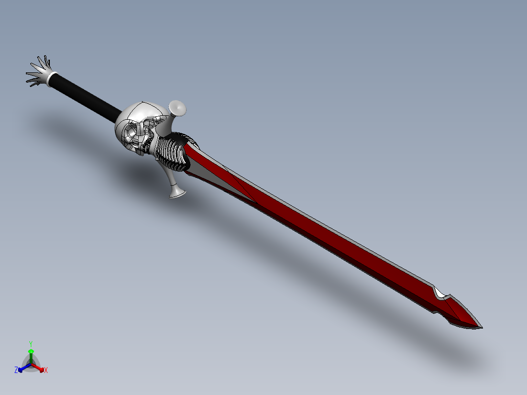 剑、宝剑(61)正等轴测图